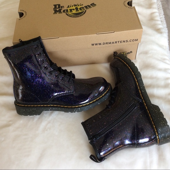 Dr. Martens 1460 COSMIC GLITTER Purple BOOTS - Picture 13 of 16